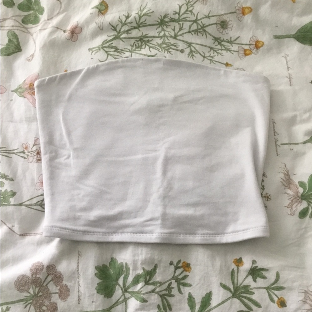 Garage White Tube Top
